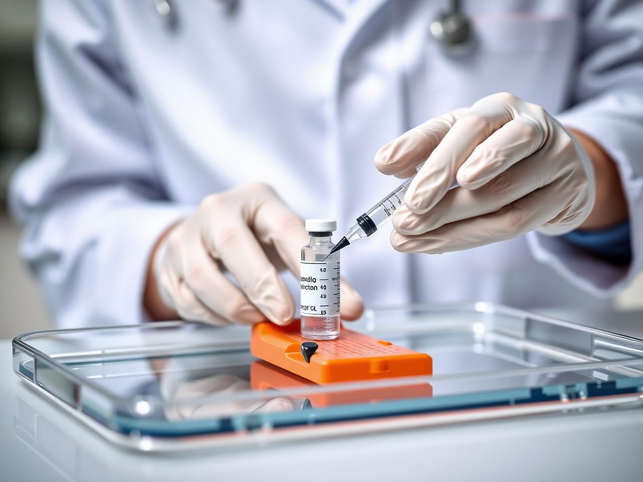 Prática de aplicação de injetáveis em laboratório da Novetec